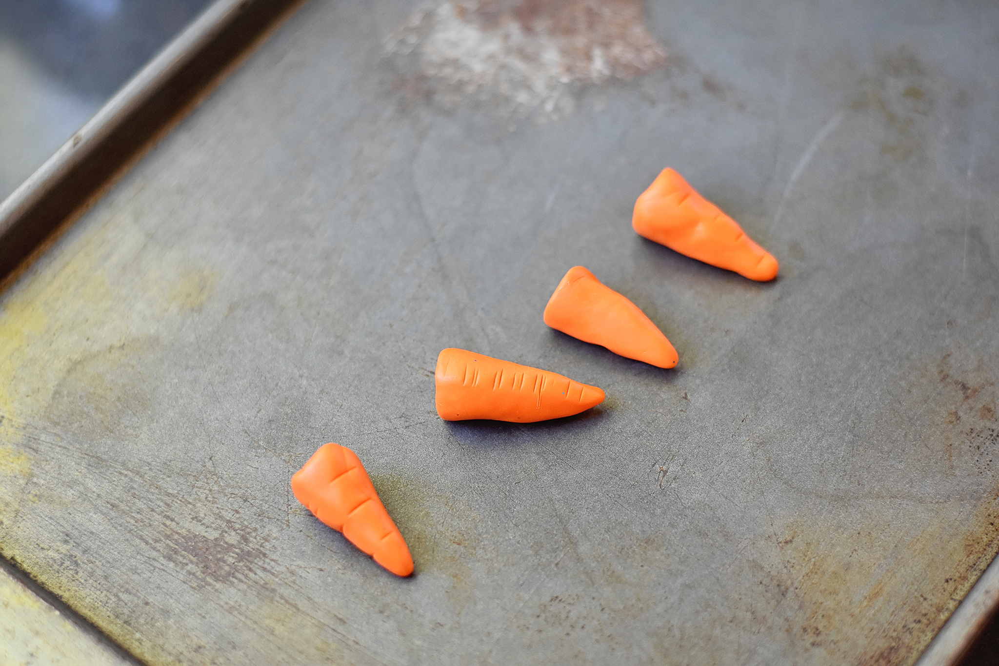 Bake your FIMO clay noses for 20 minutes until they harden!