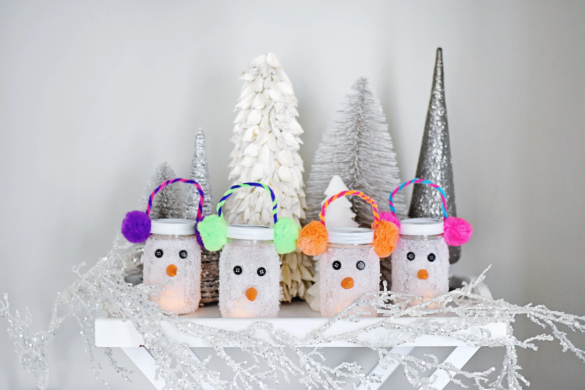 Mini Snowmen & Snowflakes Christmas Leggings