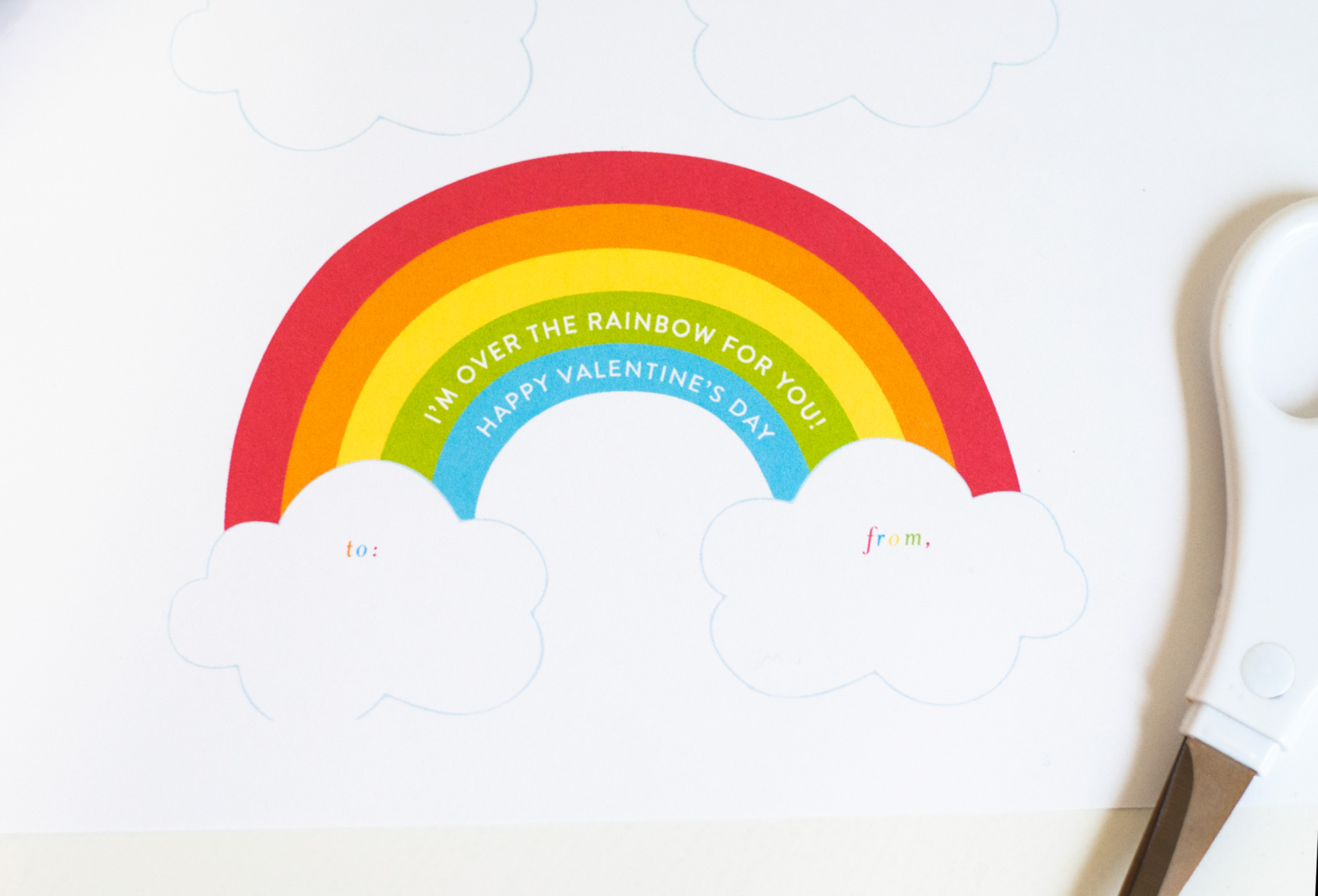 Printable Rainbow Valentine s Day Cards Project Nursery