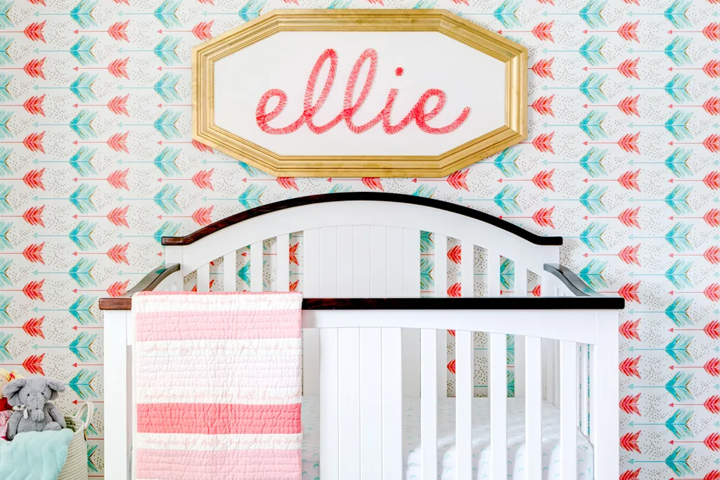 Coral and Turquoise Girl's  Nursery
