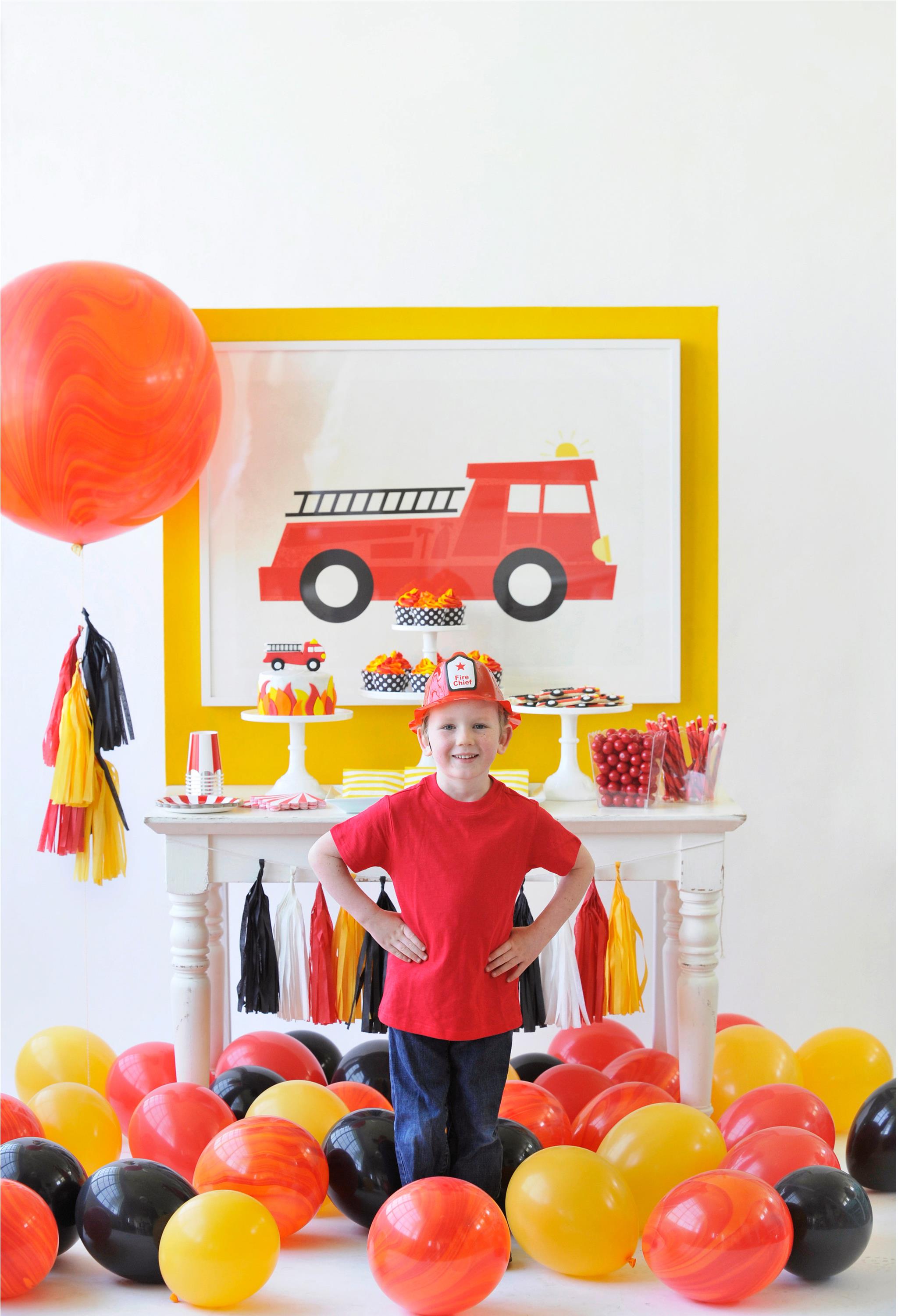 Fire Engine Birthday Party