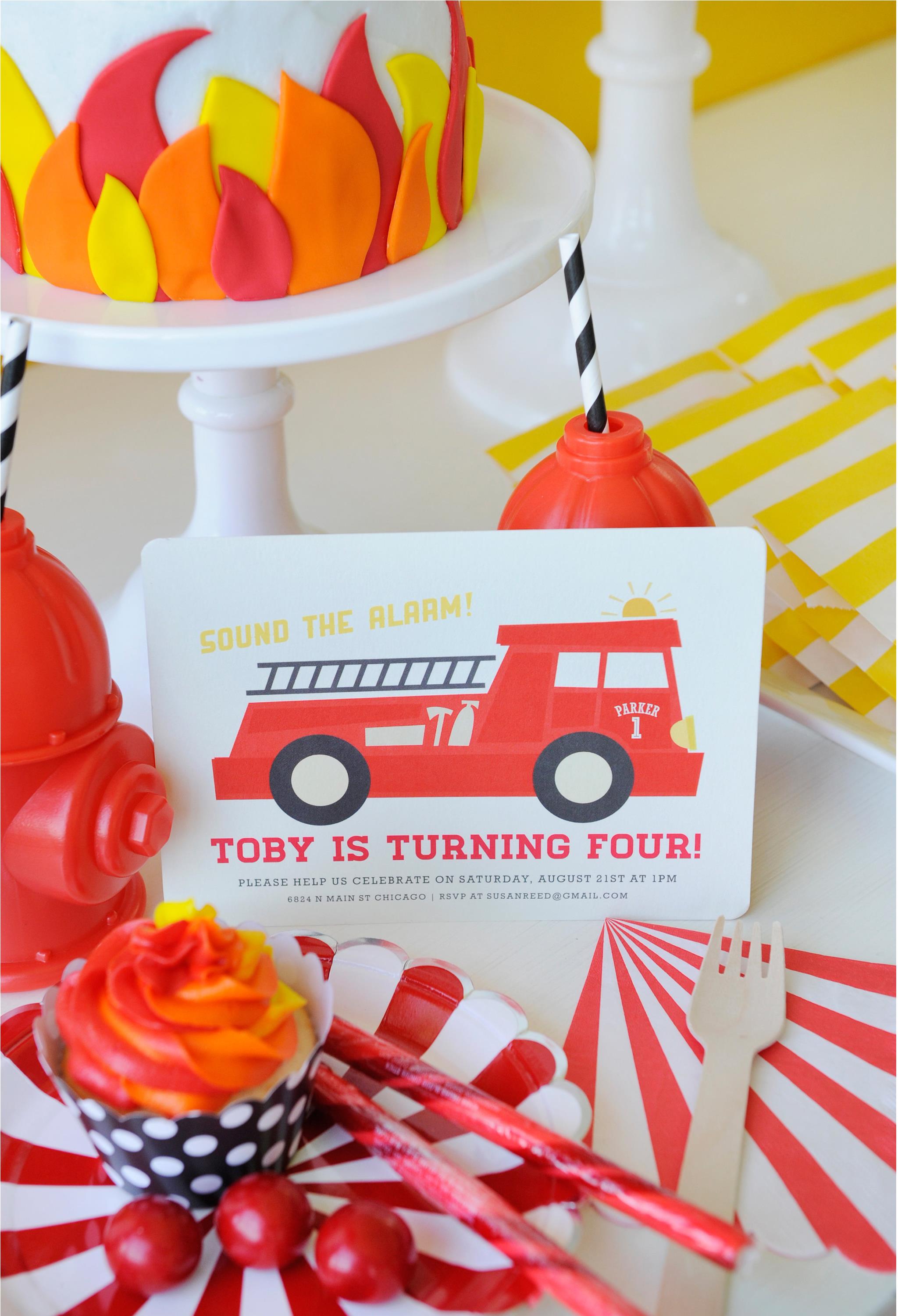 Fire Engine Birthday Party