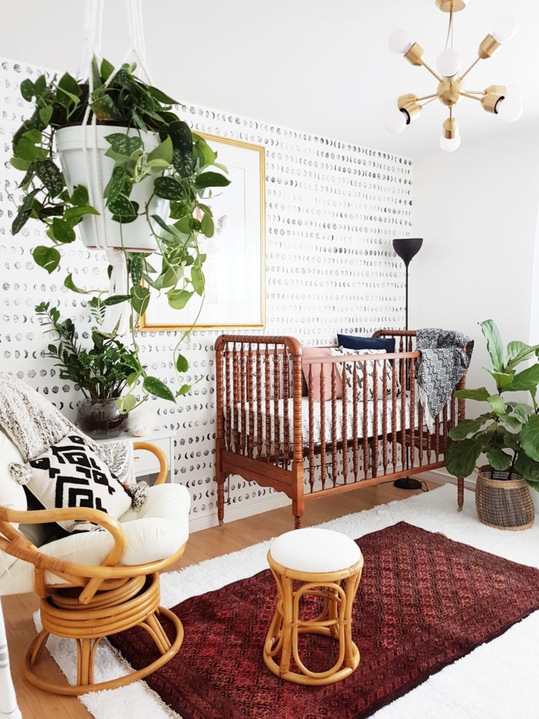 Simple Boho Baby Nursery Decor for Small Space
