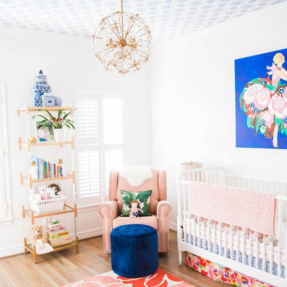 Bright, Mixed Pattern Girl Nursery