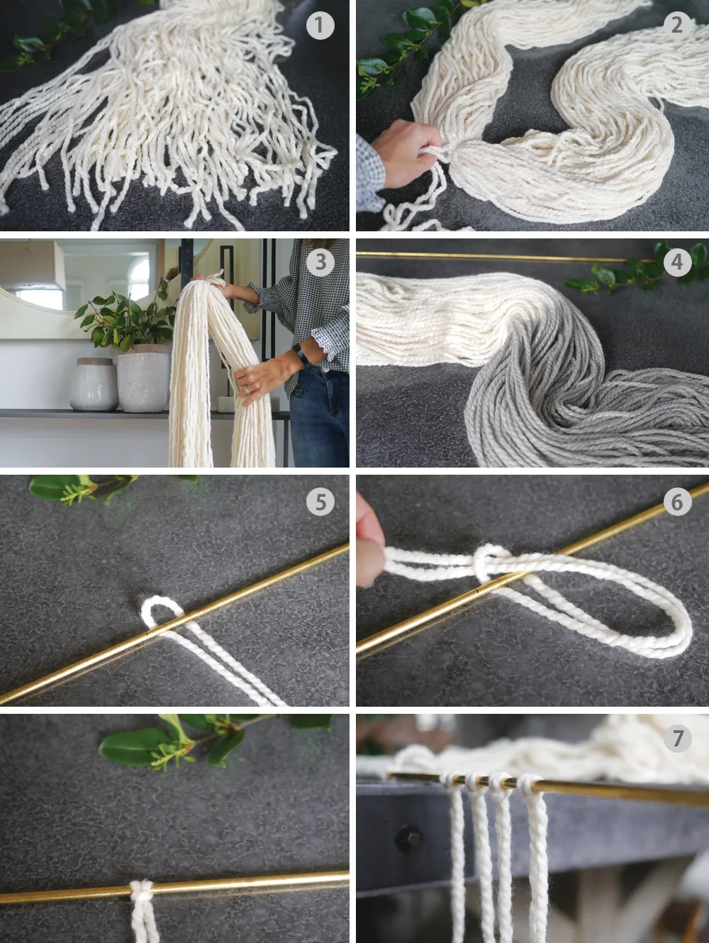 Dip dye macrame online wall hanging