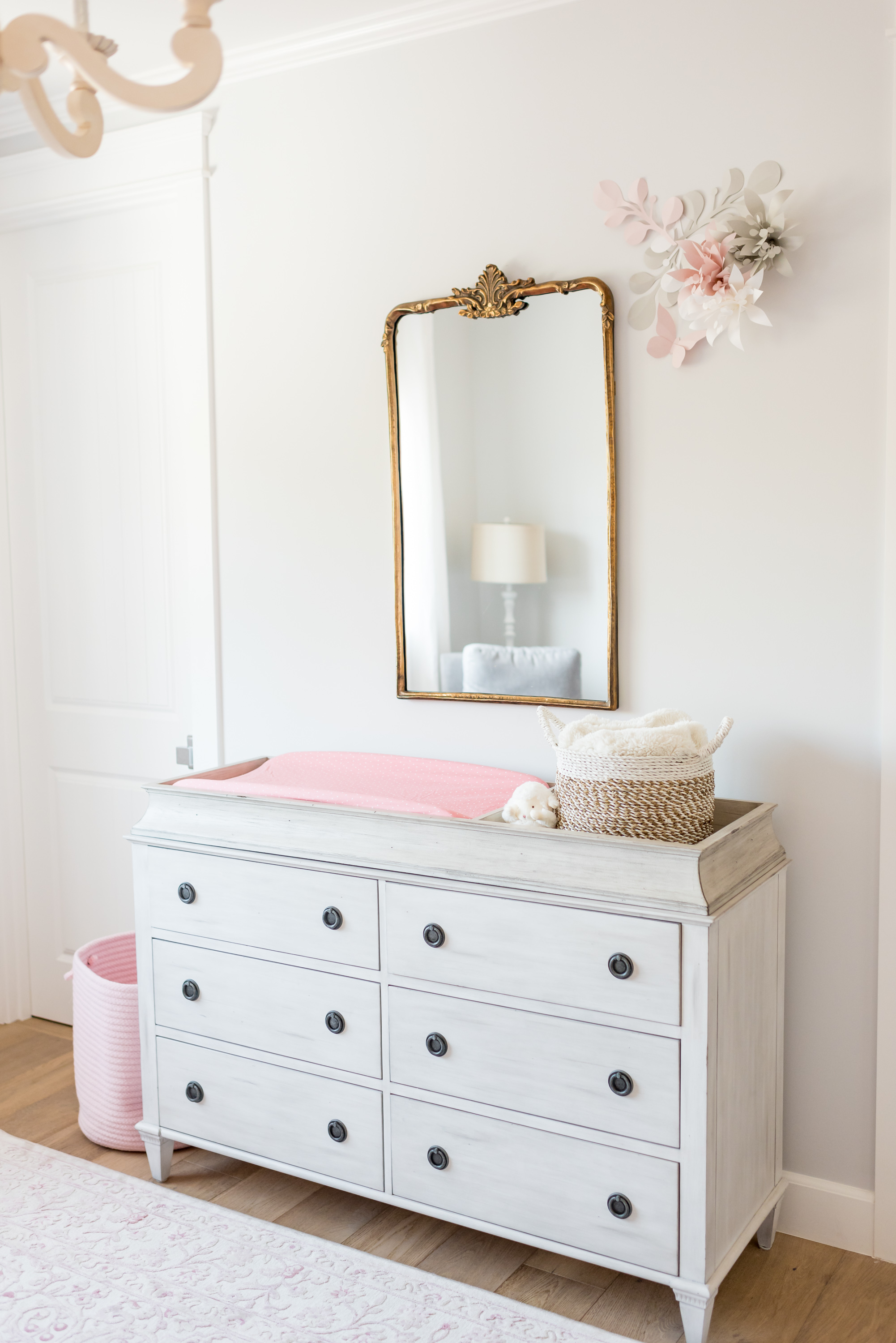 Changing Table/Dresser with Gold Mirror
