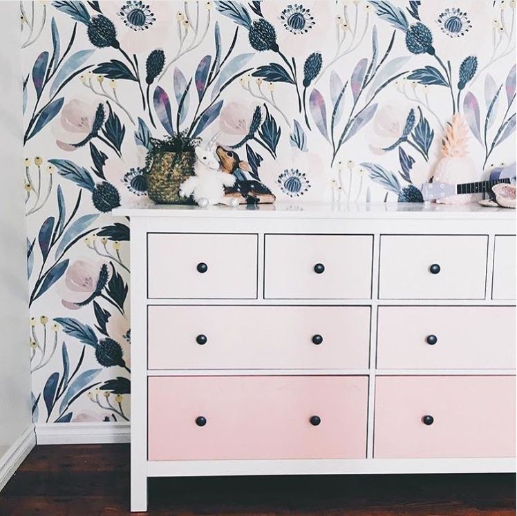 Where to buy floral wallpaper and decals for girls nursery or bedroom