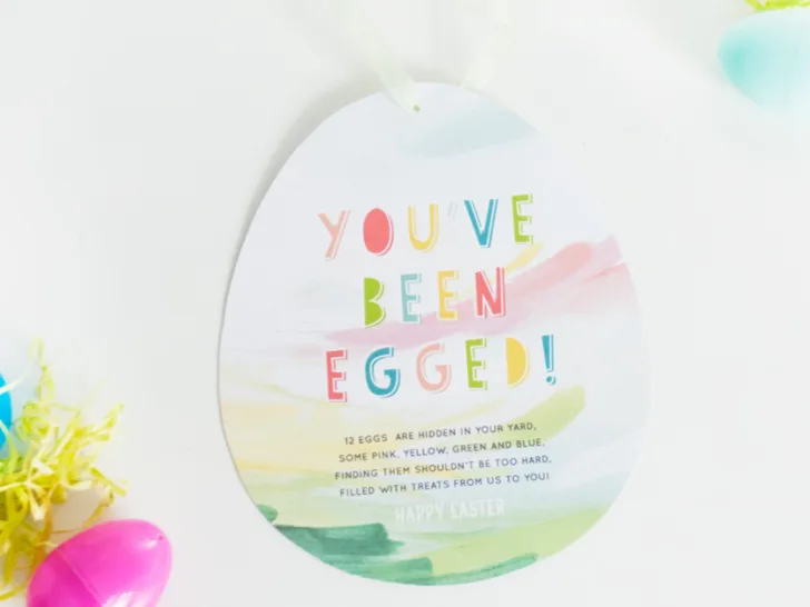 You've Been Egged Free Printable