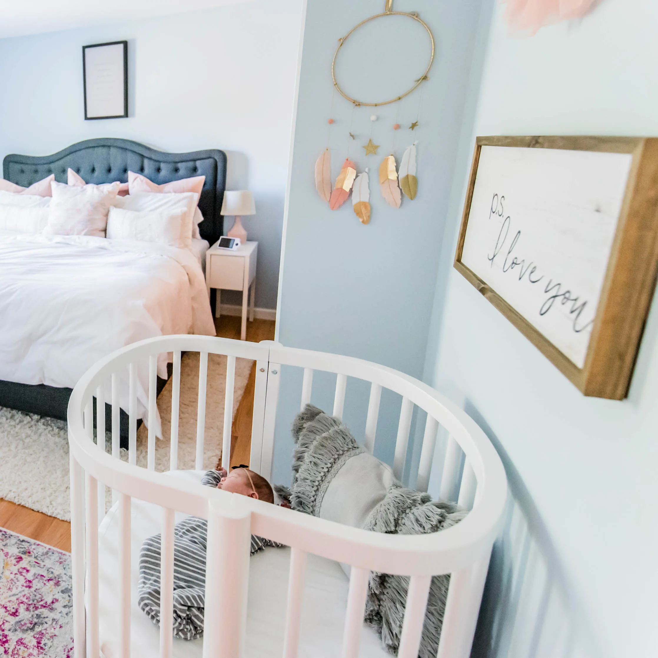 The Sweetest Little Nursery Nook in a Master Bedroom