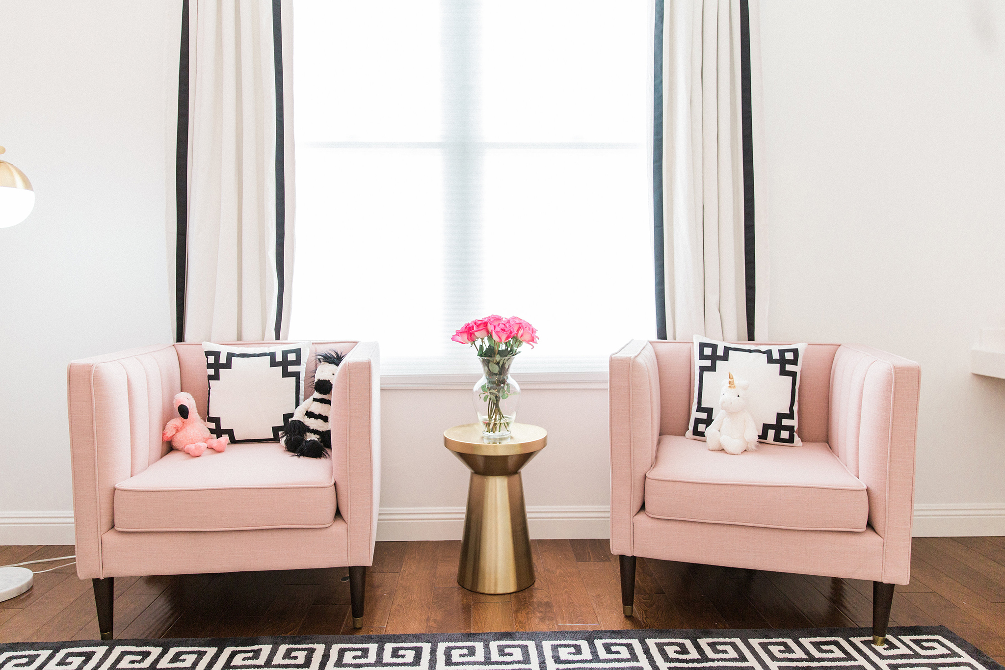 Black, White and Pink Hollywood Regency Glam Nursery