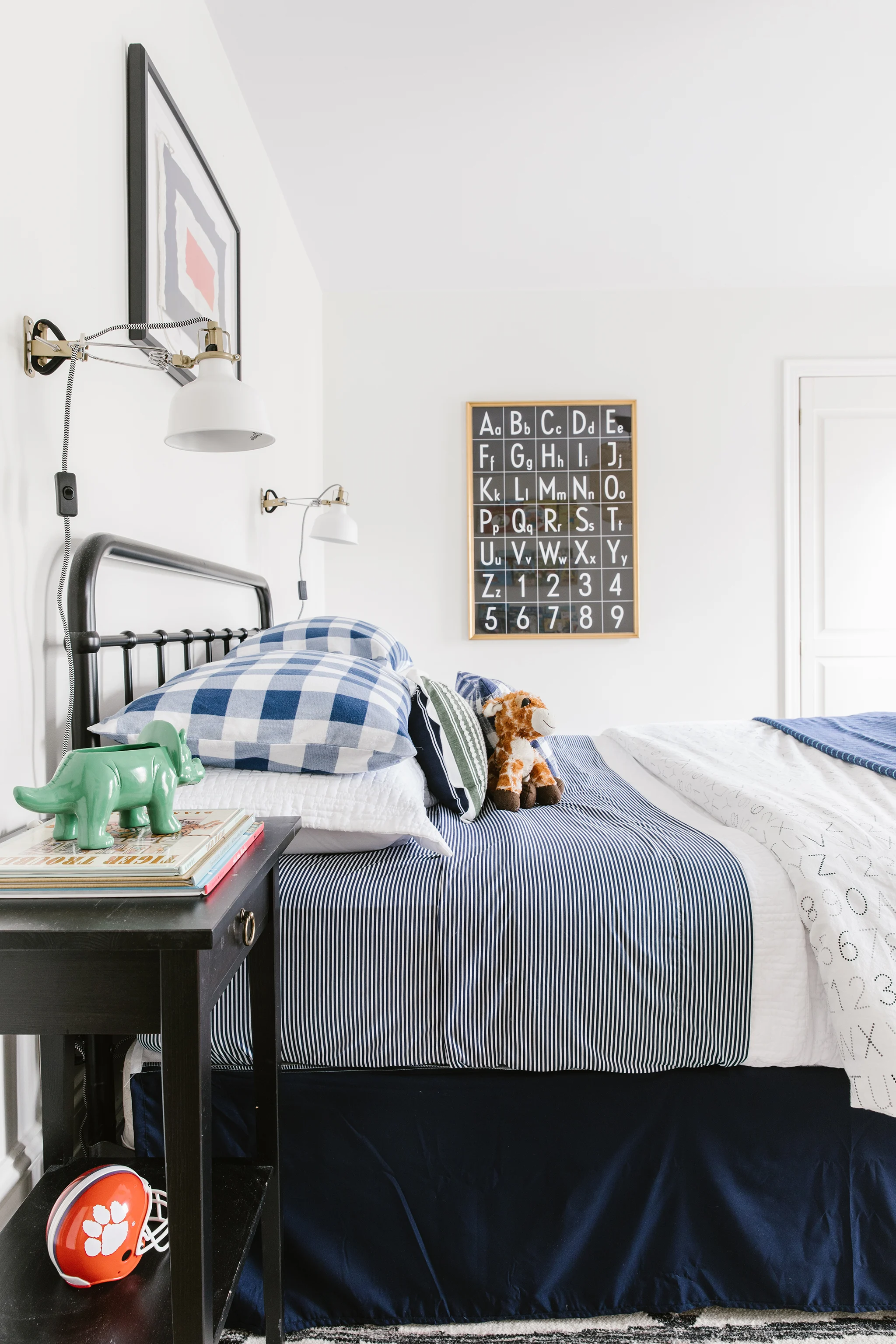 Navy Boy's Room with Vintage Flair