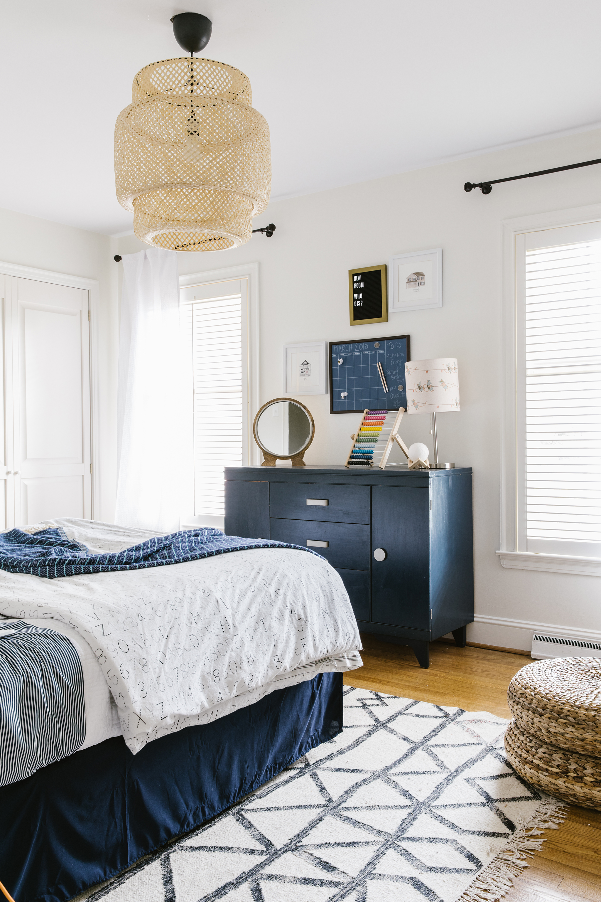 Navy Boy's Room with Vintage Flair