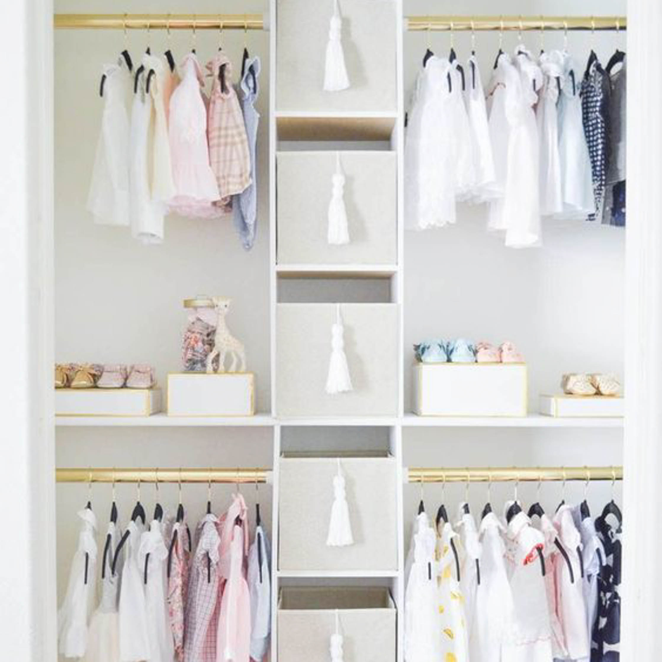 How to Create a Glam Custom Nursery Closet on a Budget