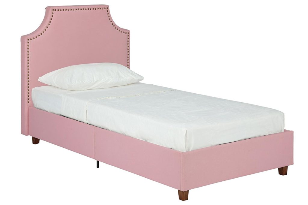 DHP Melita Bed in Pink Linen