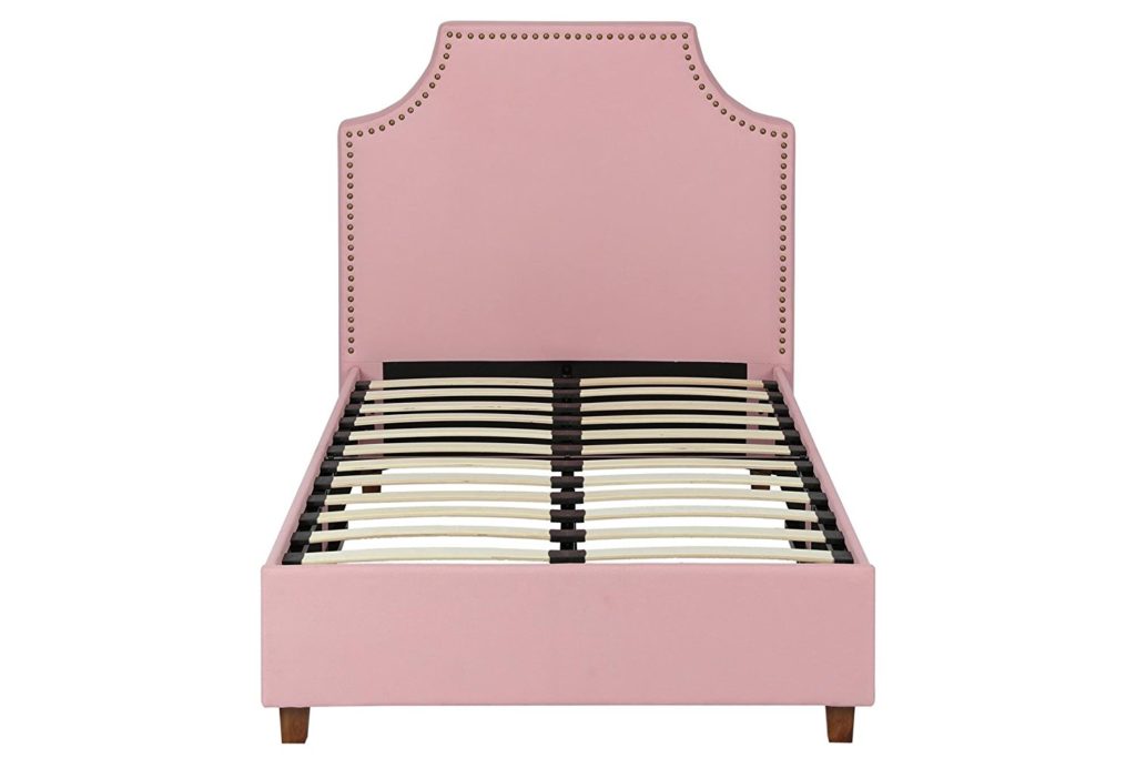 DHP Melita Bed in Pink Linen