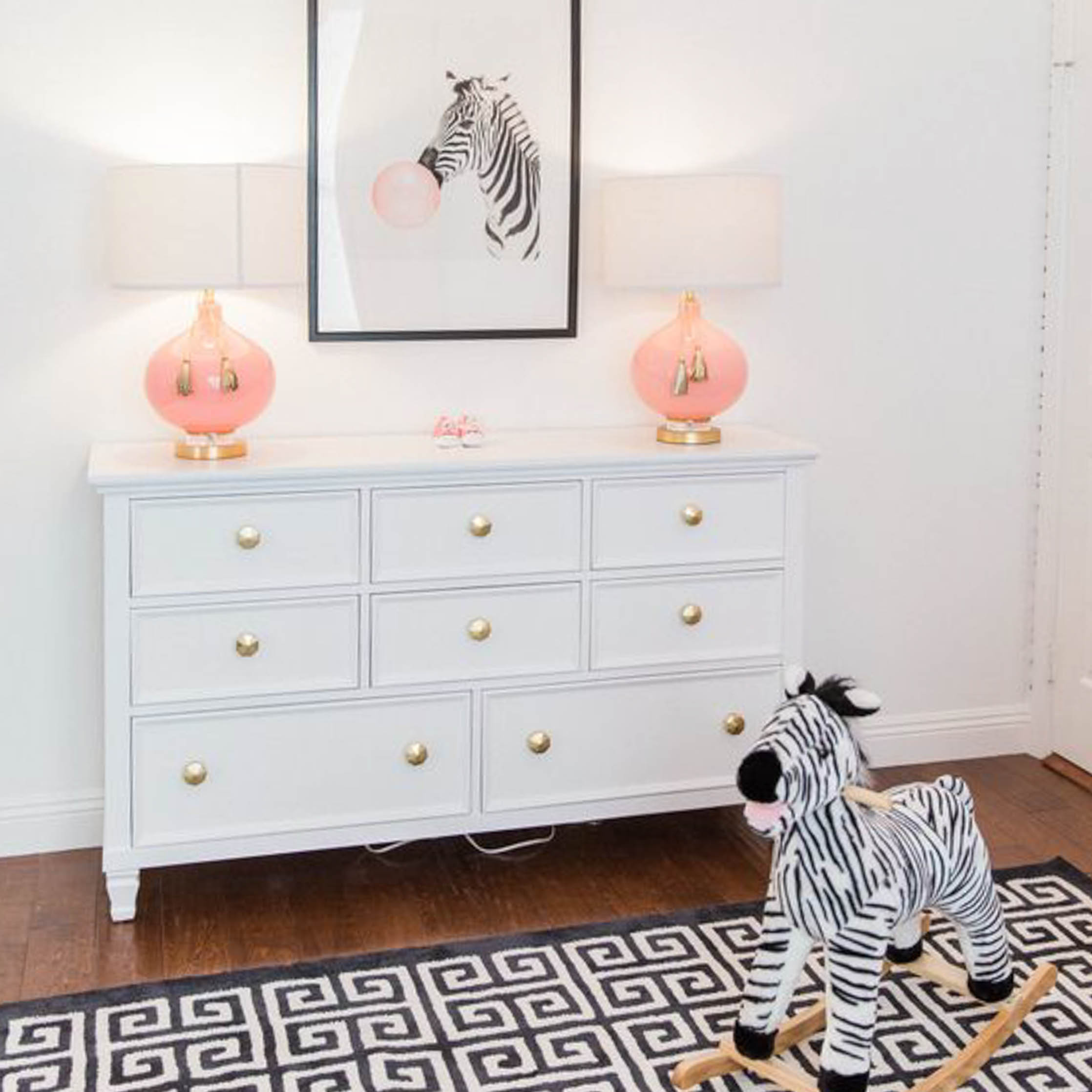 Black and White and Pink Nursery