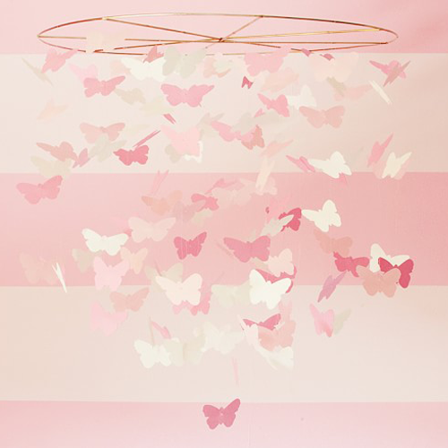 Pink Butterfly Mobile