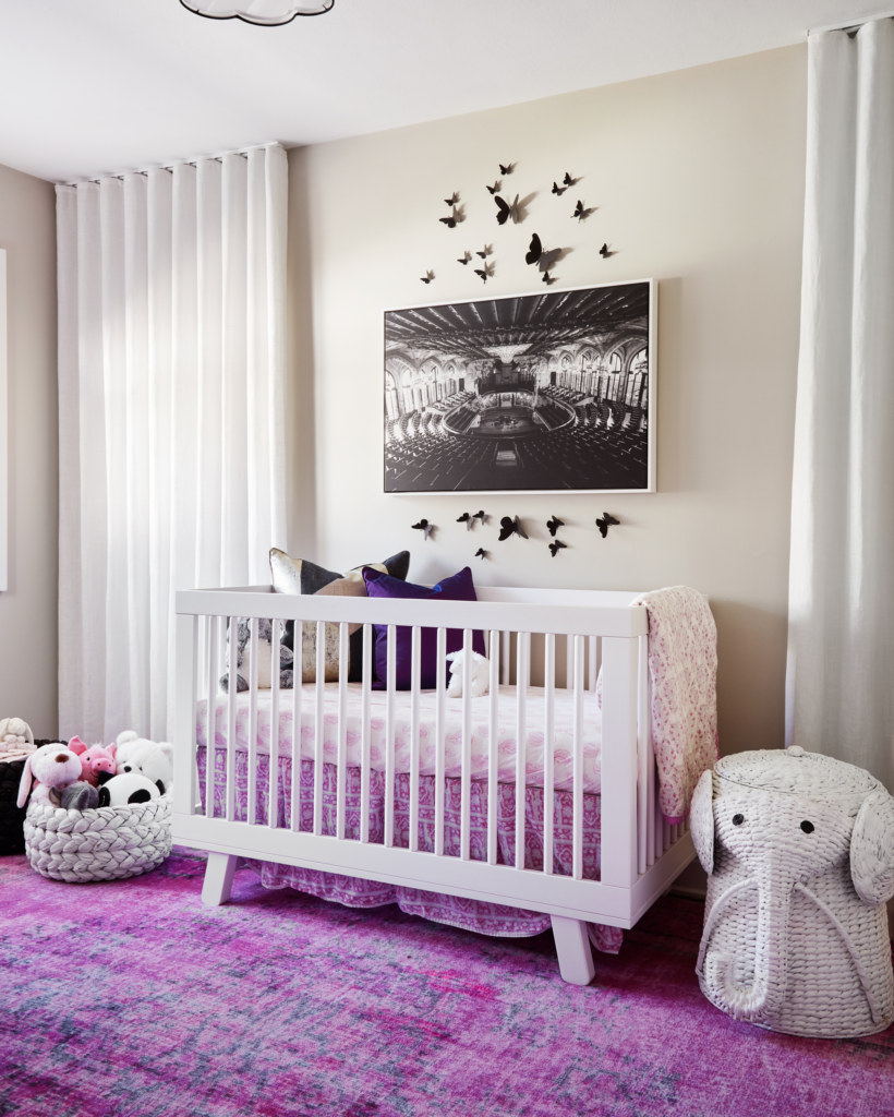 Black White and Purple Nursery