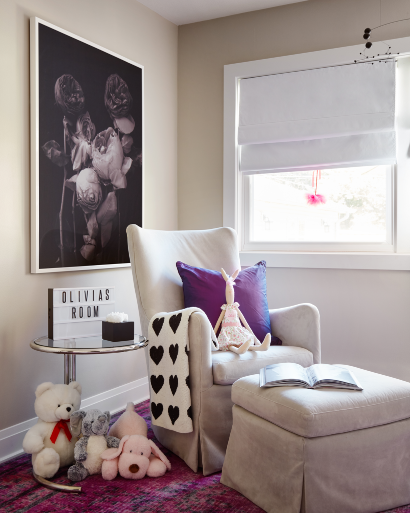 Black White and Purple Nursery