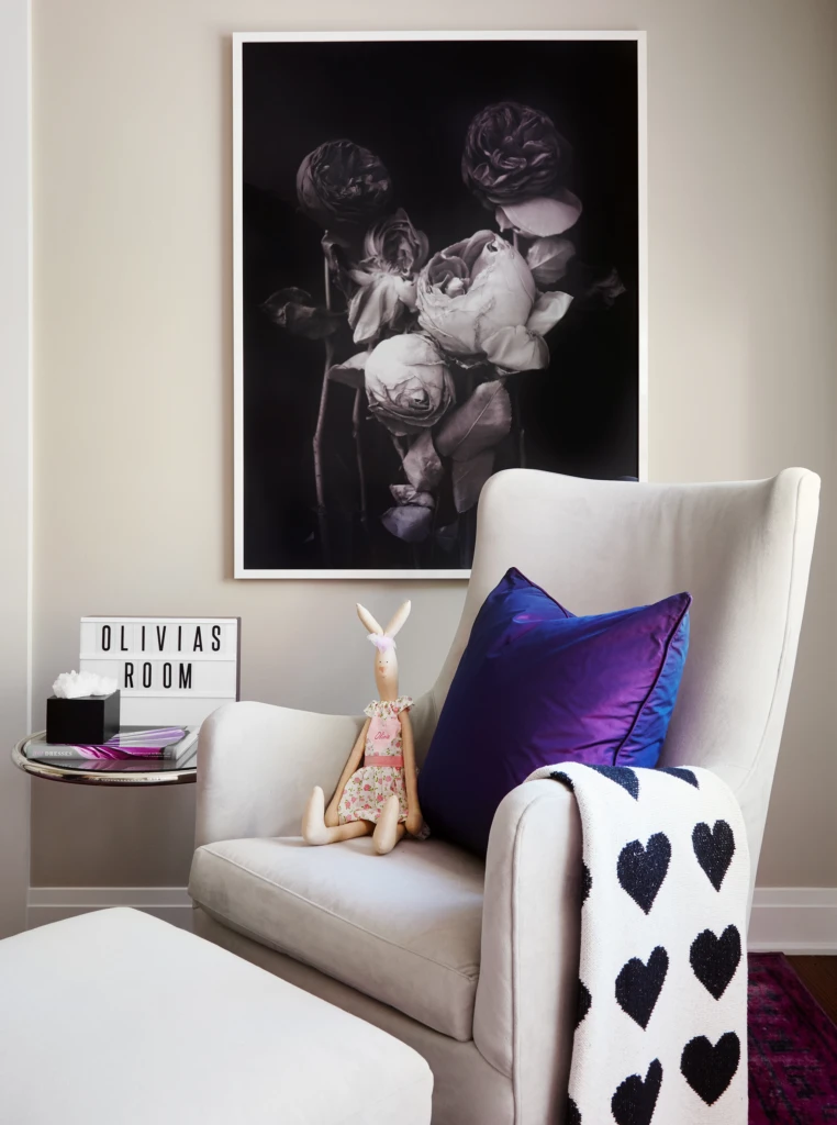 Black White and Purple Nursery