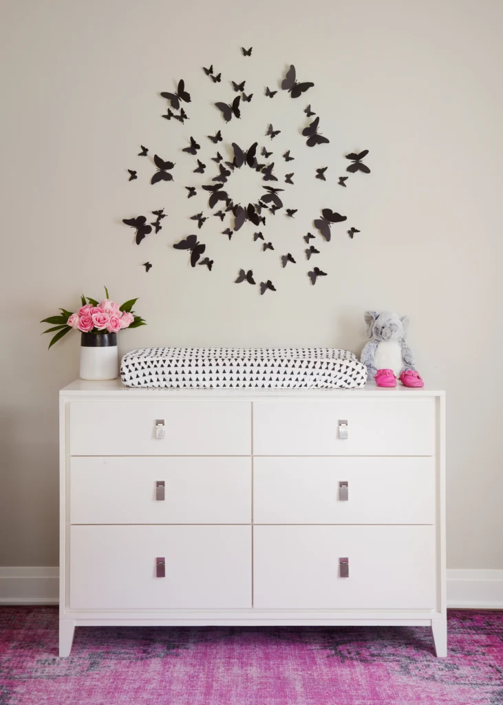 Black White and Purple Nursery