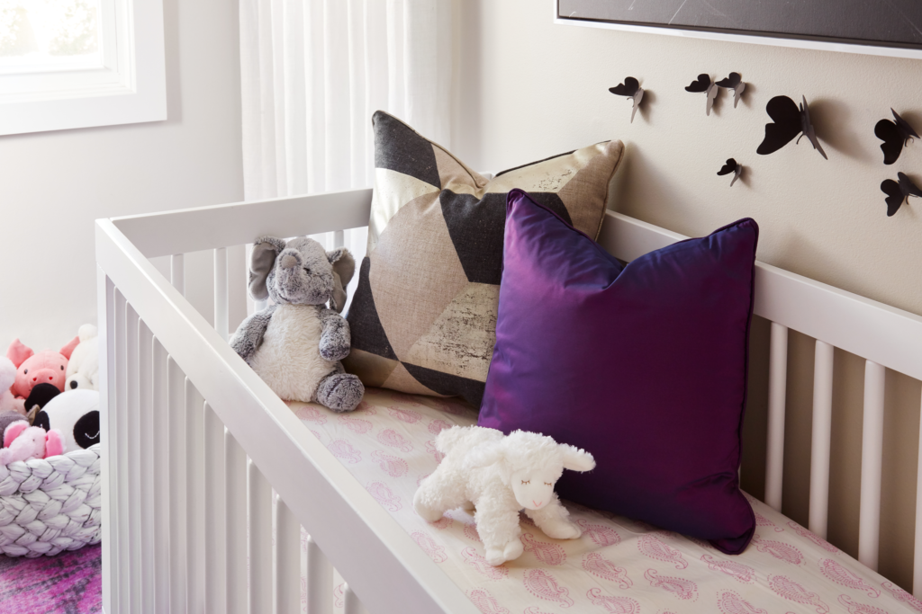 Black White and Purple Nursery