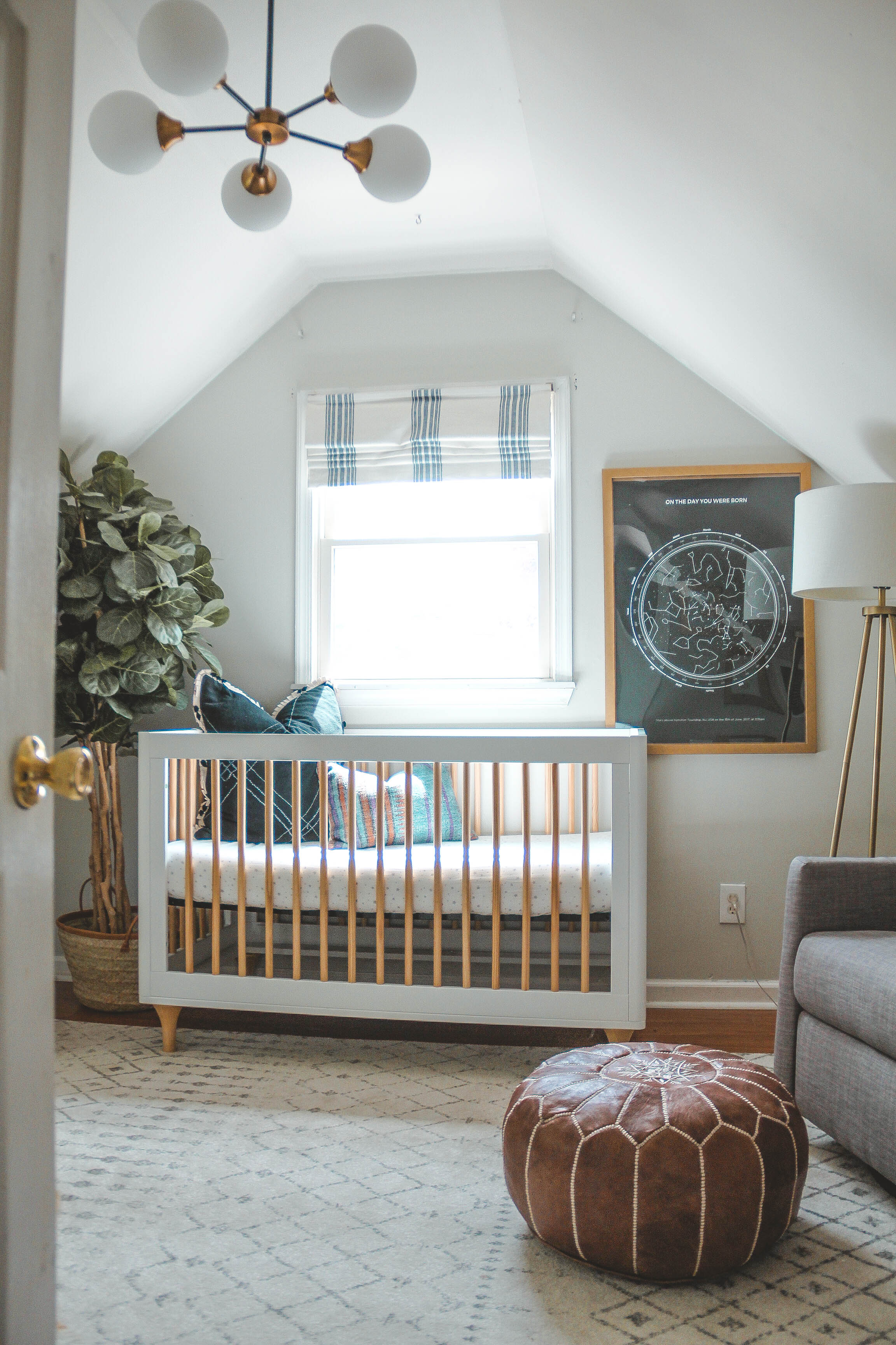 Eclectic Boy's Nursery with Star Map