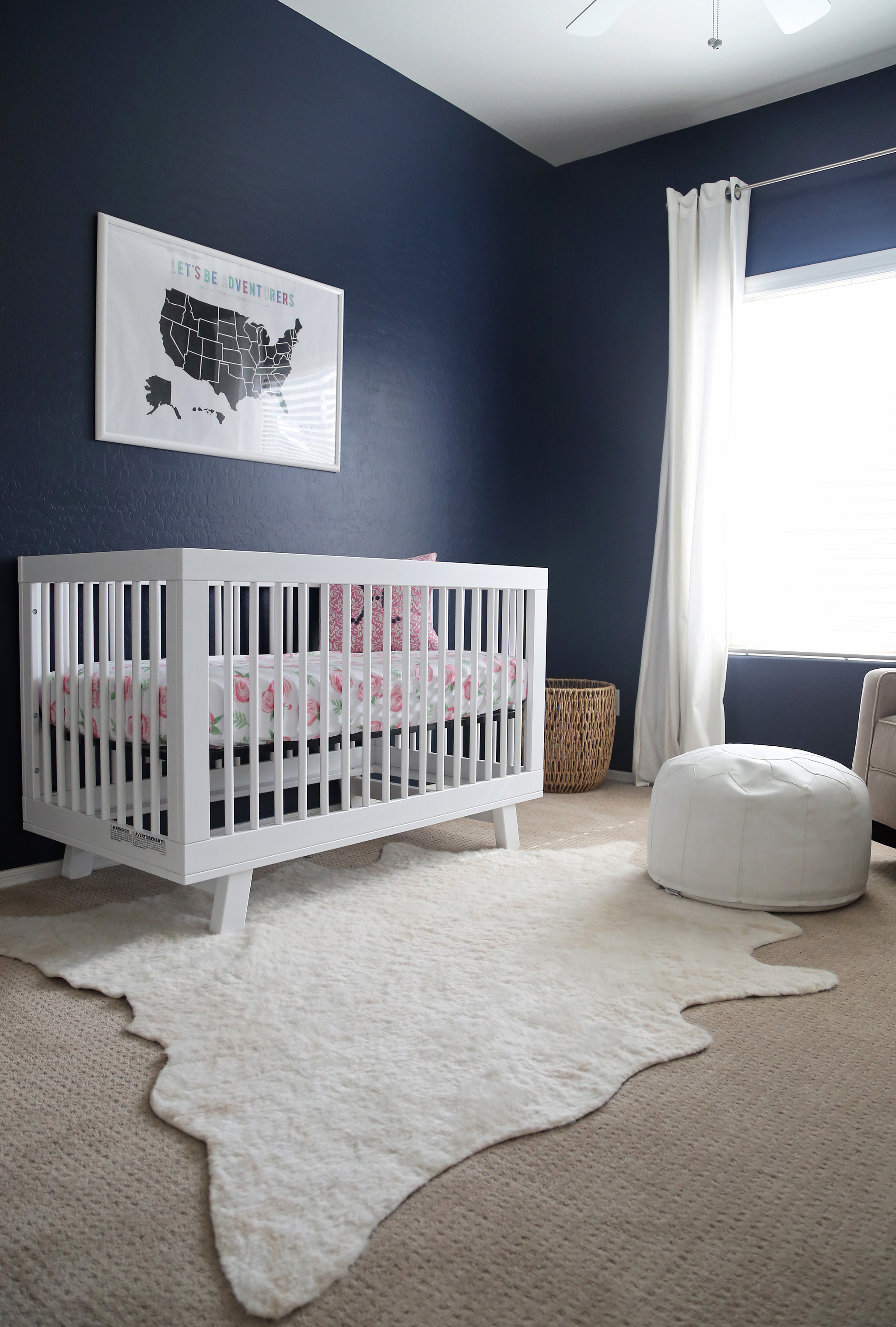 Navy Blue Girl's Nursery 