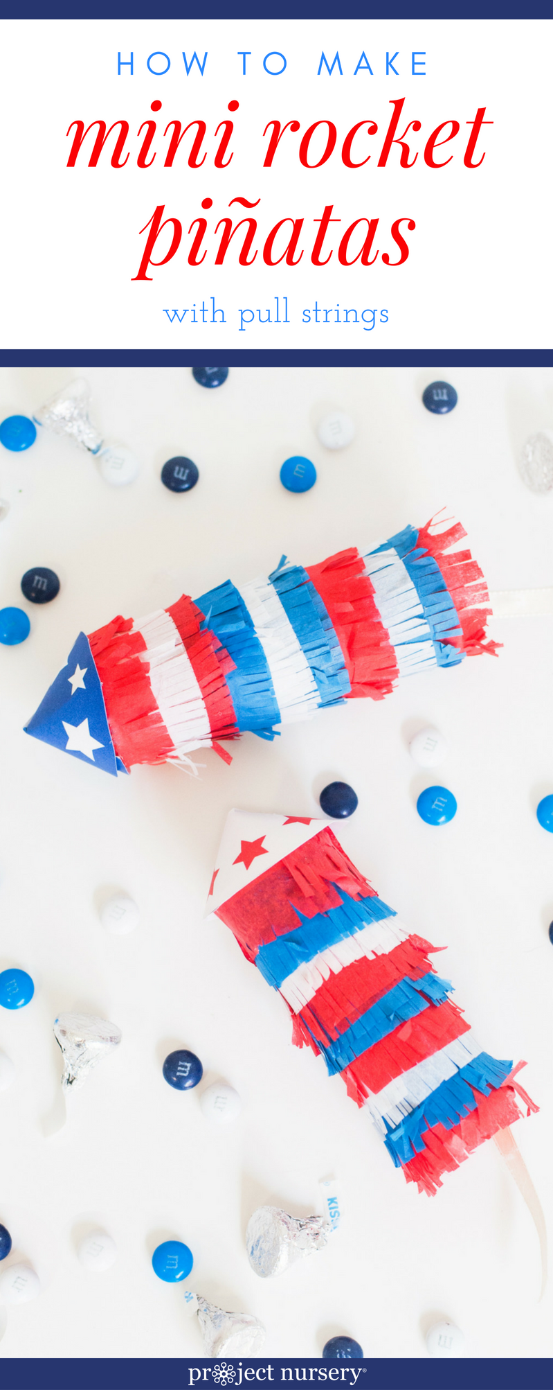 DIY Mini Pull String Rocket Piñatas