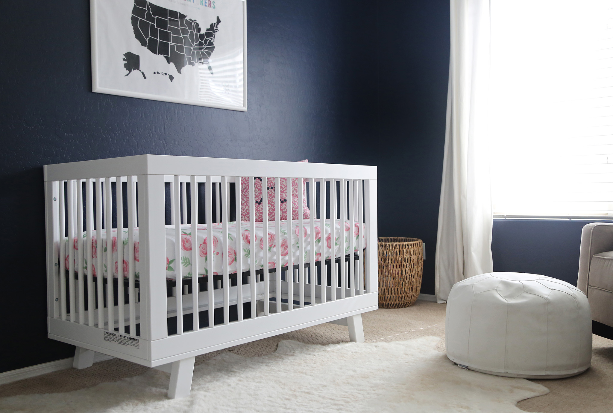 Navy Blue Girl's Nursery 