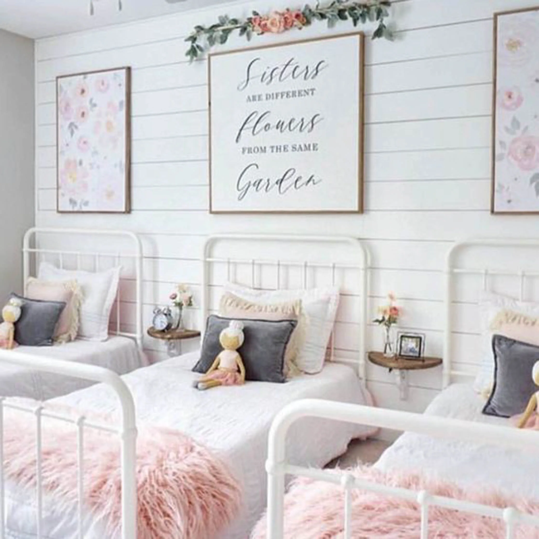 Big Girl Room with Three Beds