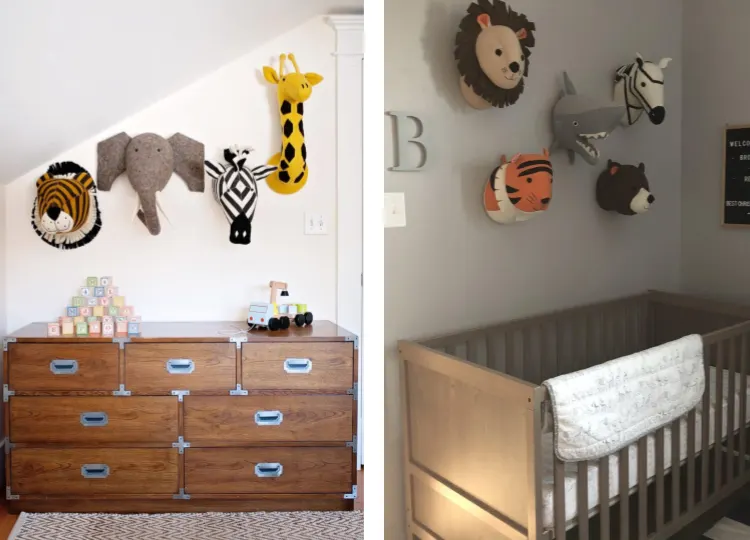 Animal Head Wall Mounts in the Nursery