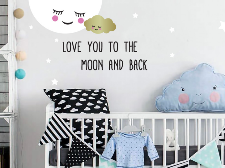 Love You to the Moon and Back Wall Decal
