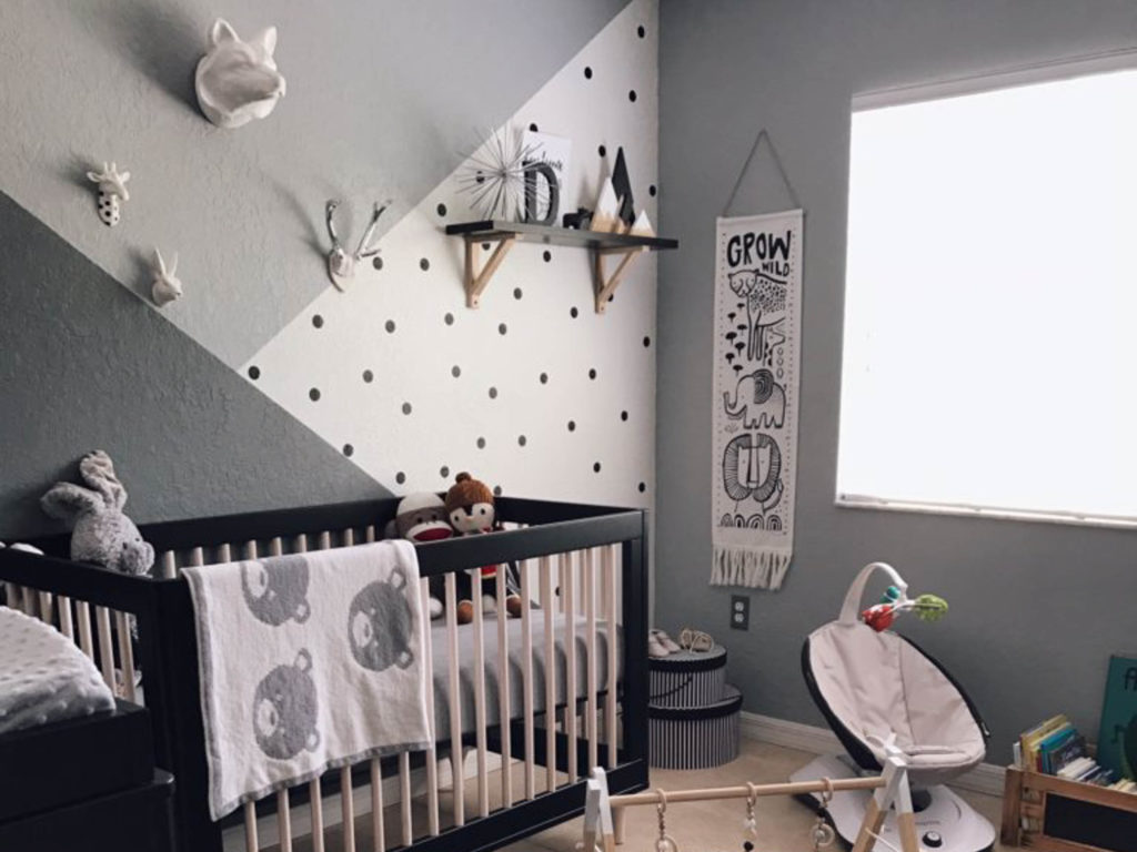 monochrome nursery accessories