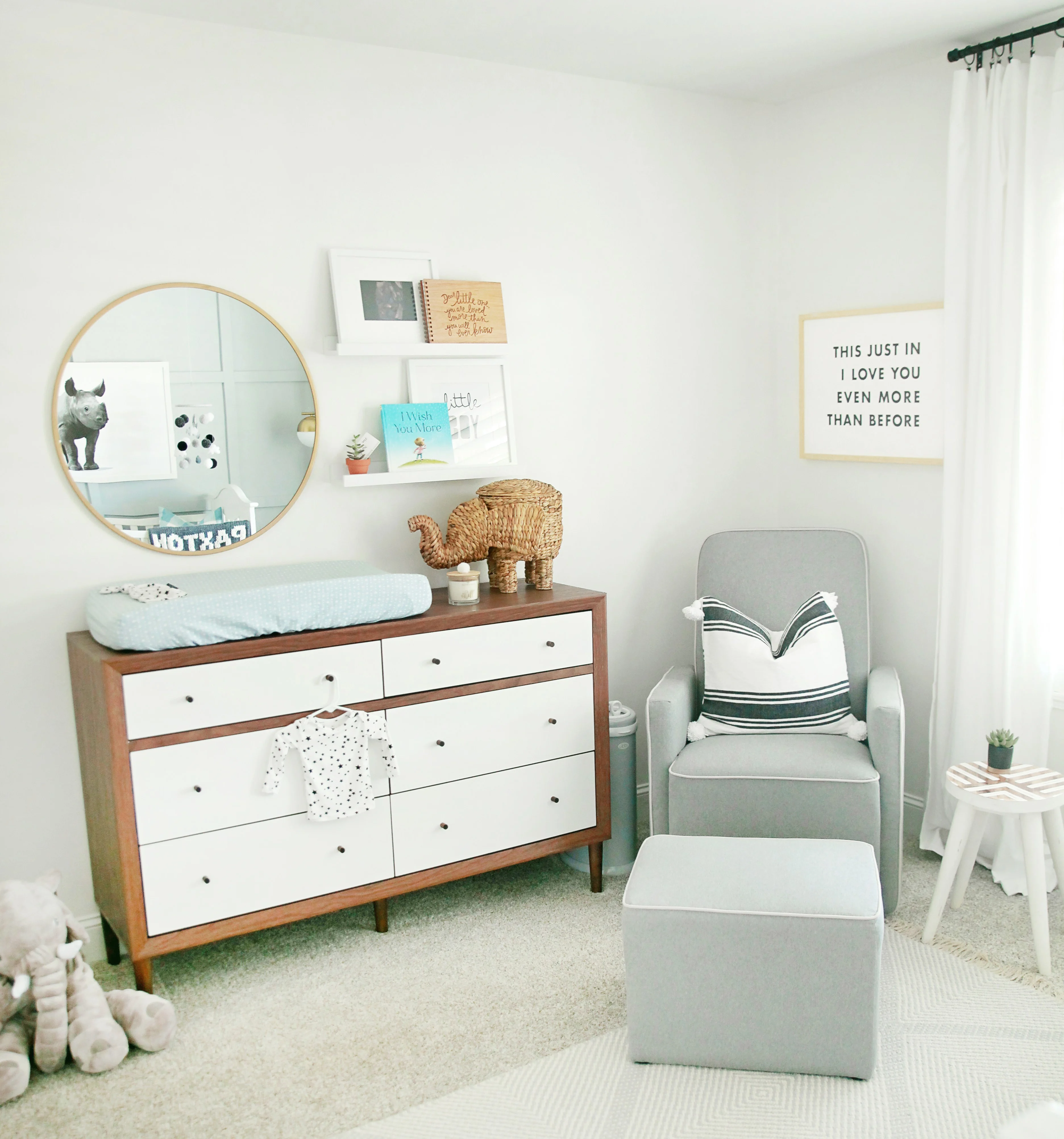 Gray and Blue Boy's Nursery