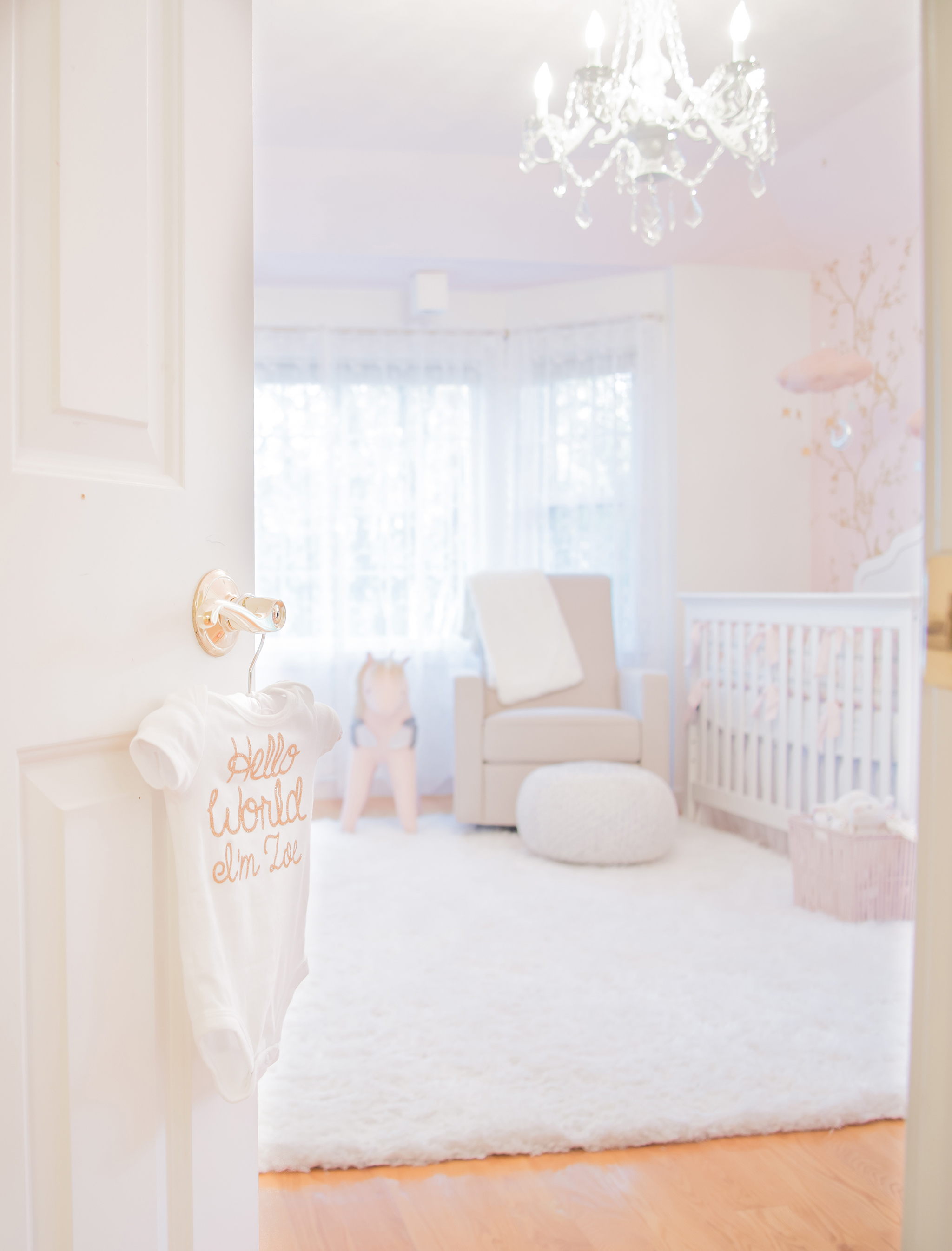 Pink, White and Gold Nursery