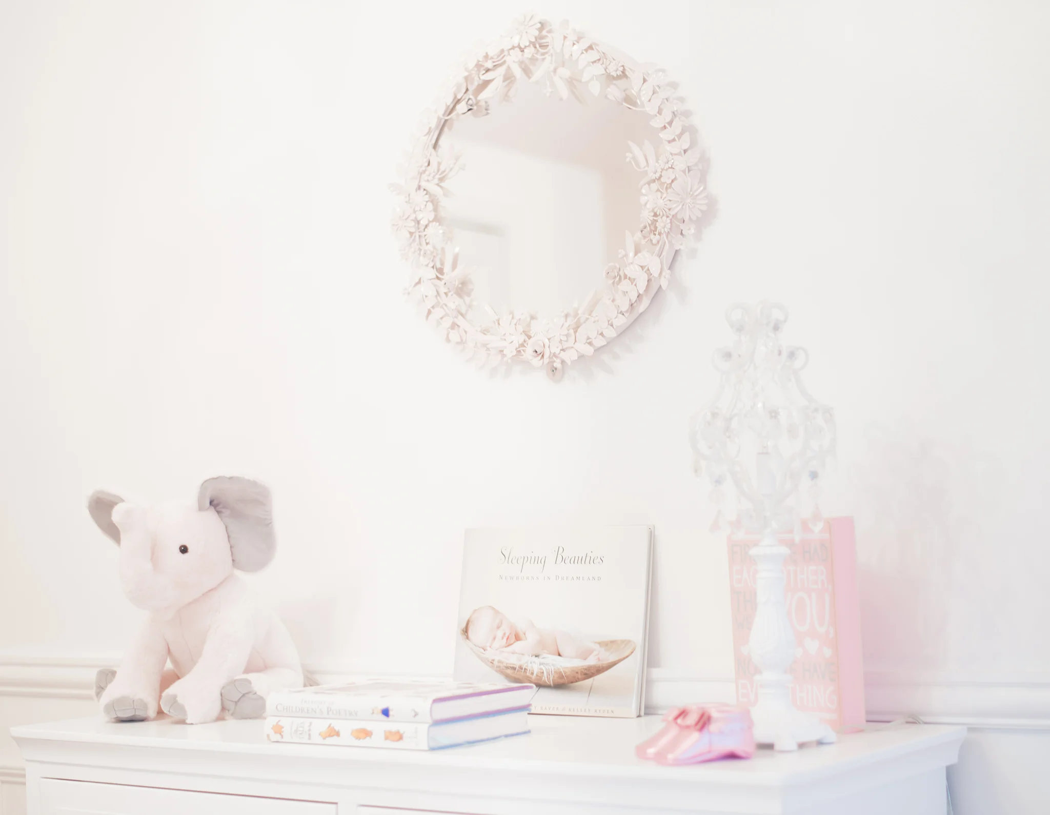 Pink, White and Gold Nursery