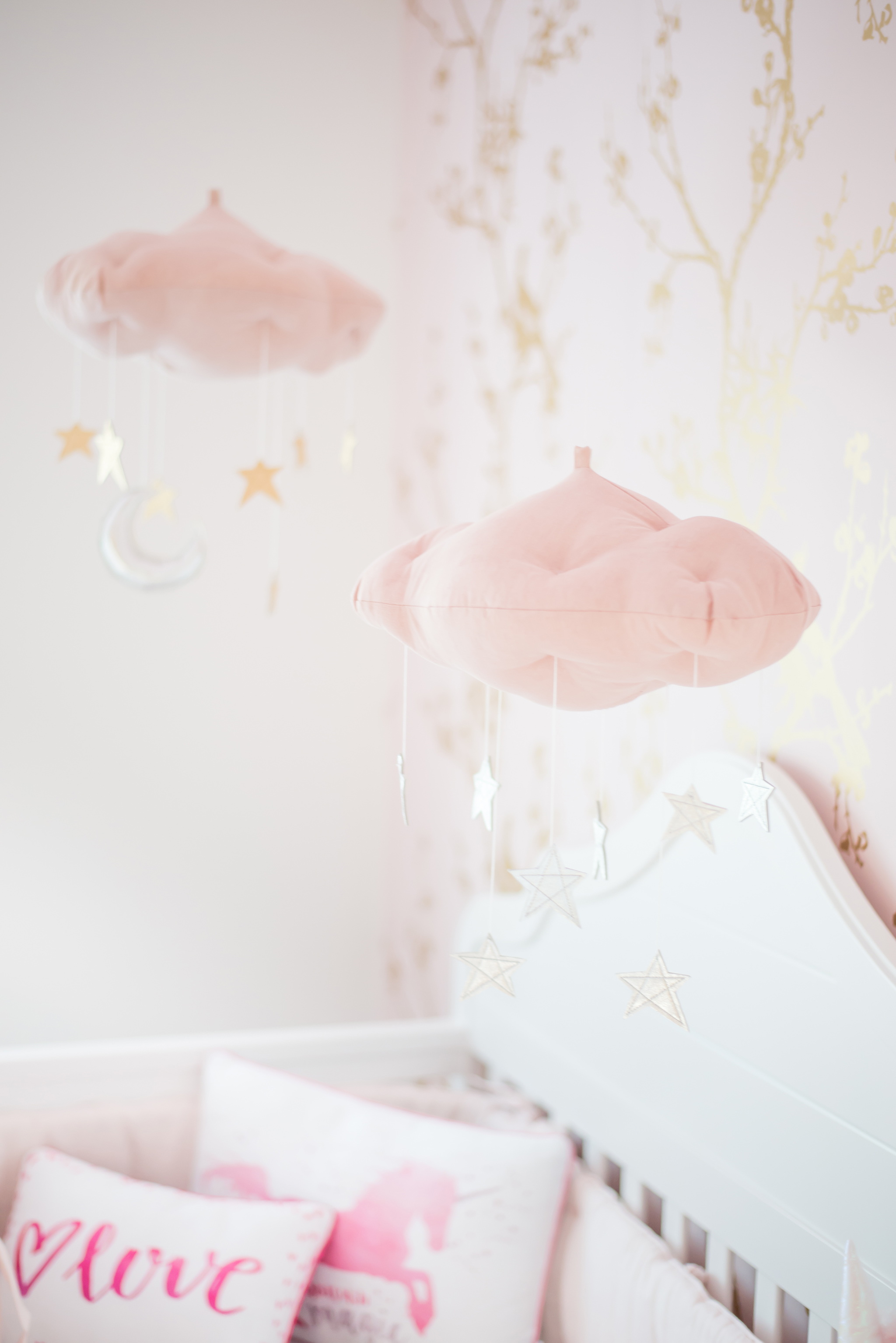 Pink, White and Gold Nursery