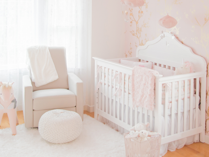 Pink, White and Gold Nursery