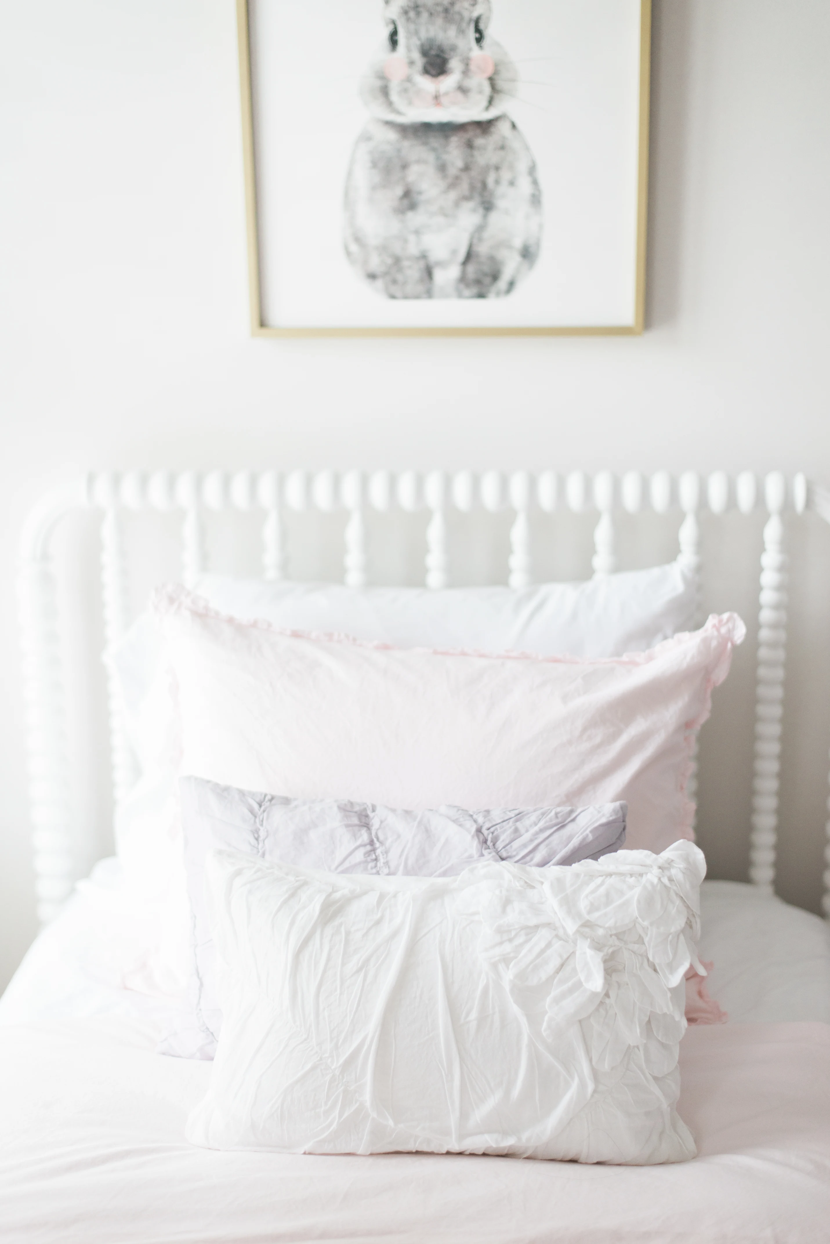 Pink and White Shared Toddler Room