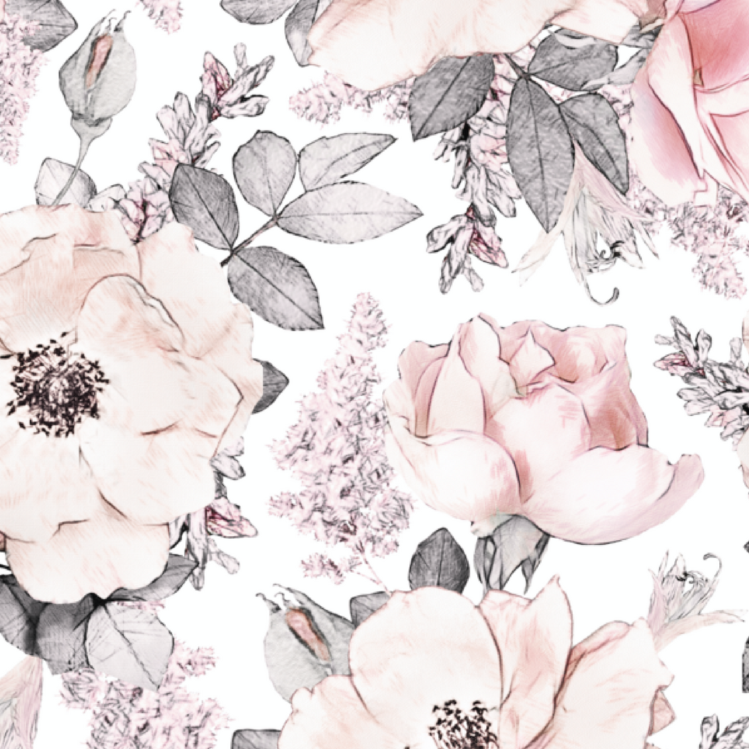 Snowy Rose Self-Adhesive Wallpaper