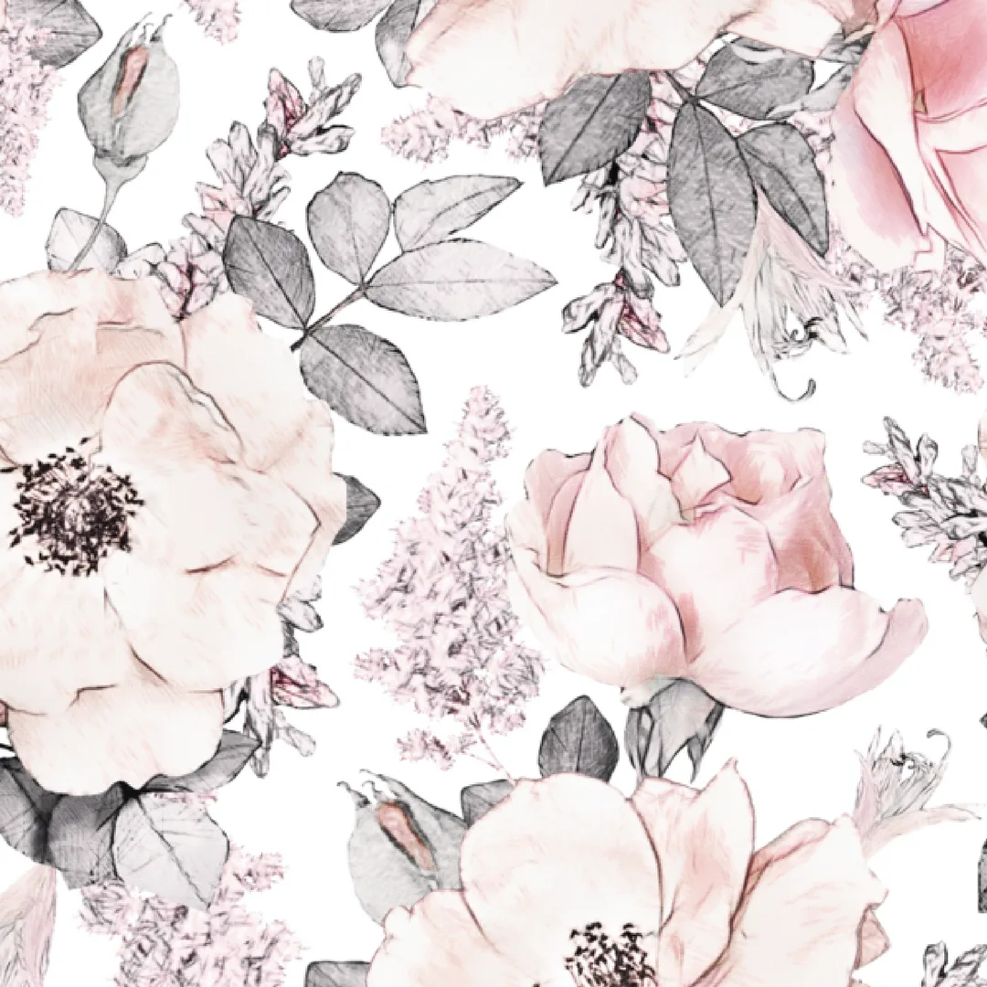 Snowy Rose Self-Adhesive Wallpaper