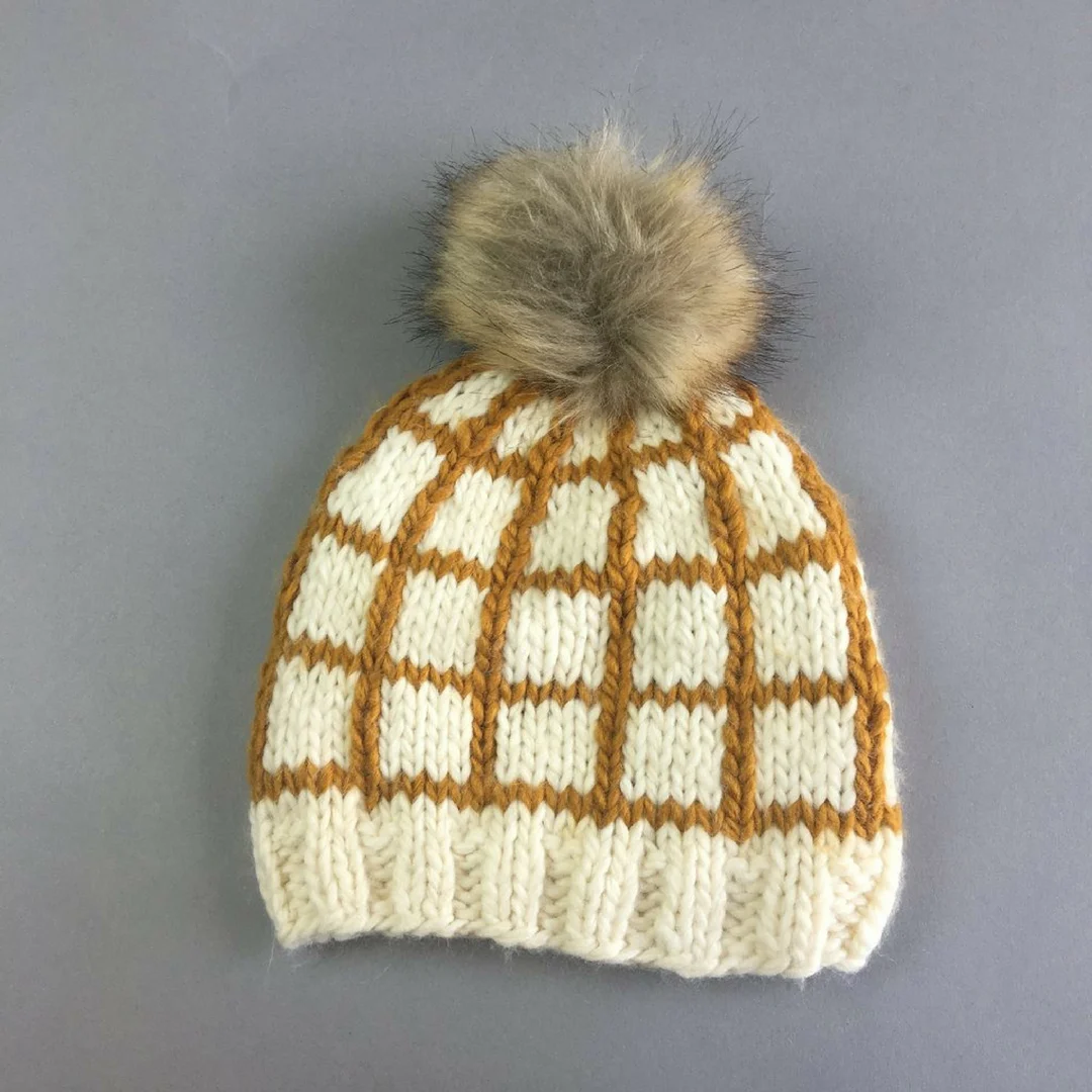Isla Windowpane Knit Hat