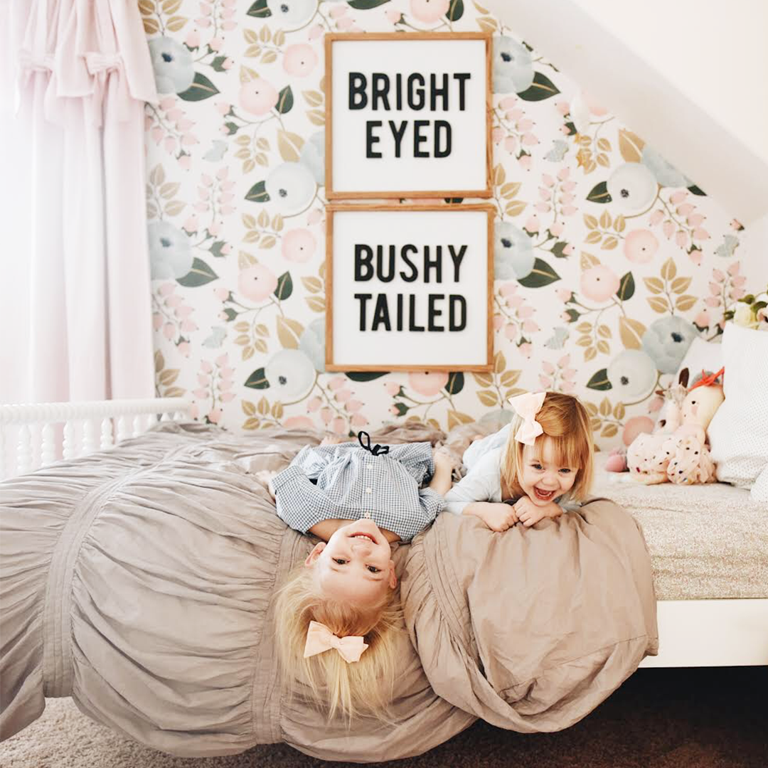 Bright Eyed + Bushy Tailed Wooden Sign Set