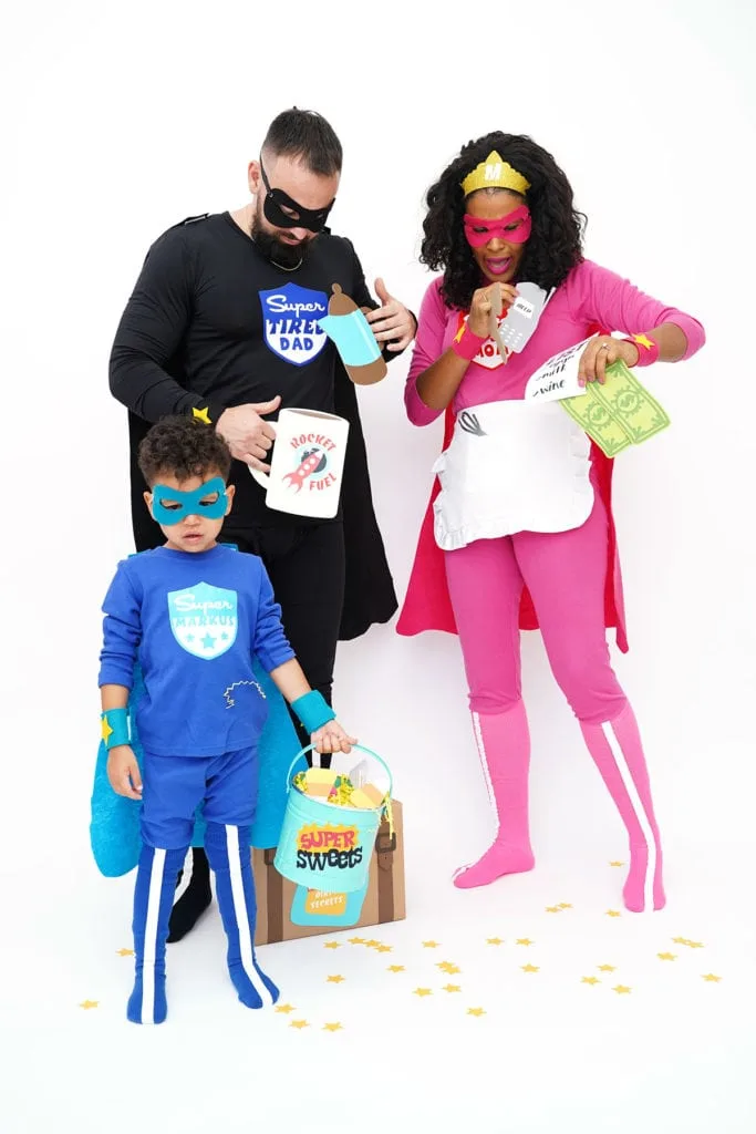 Family Superhero Costumes made by Damask Love