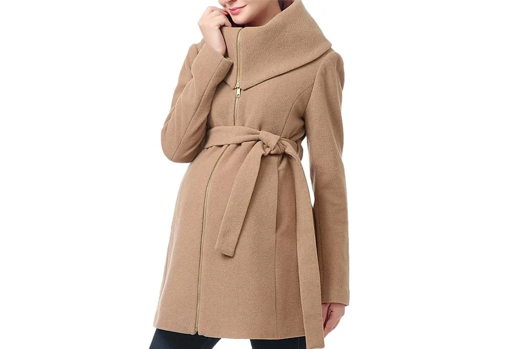 Mia High Collar Maternity Coat