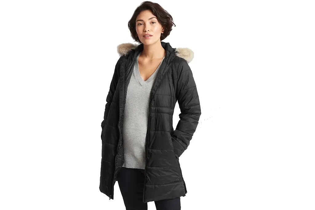 Maternity Longline Hooded Puffer Jacket