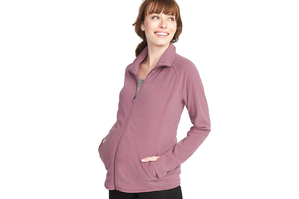 Maternity Micro Performance Fleece Zip-Front Jacket