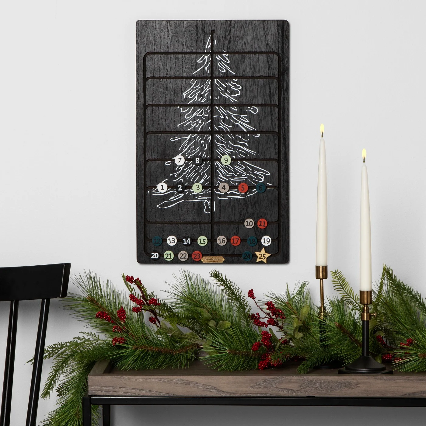 Sliding Wood Tile Advent Calendar