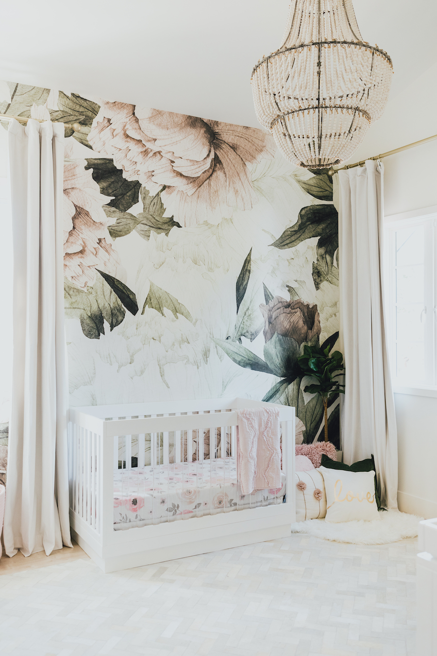 Floral Nursery Design by Little Crown Interiors